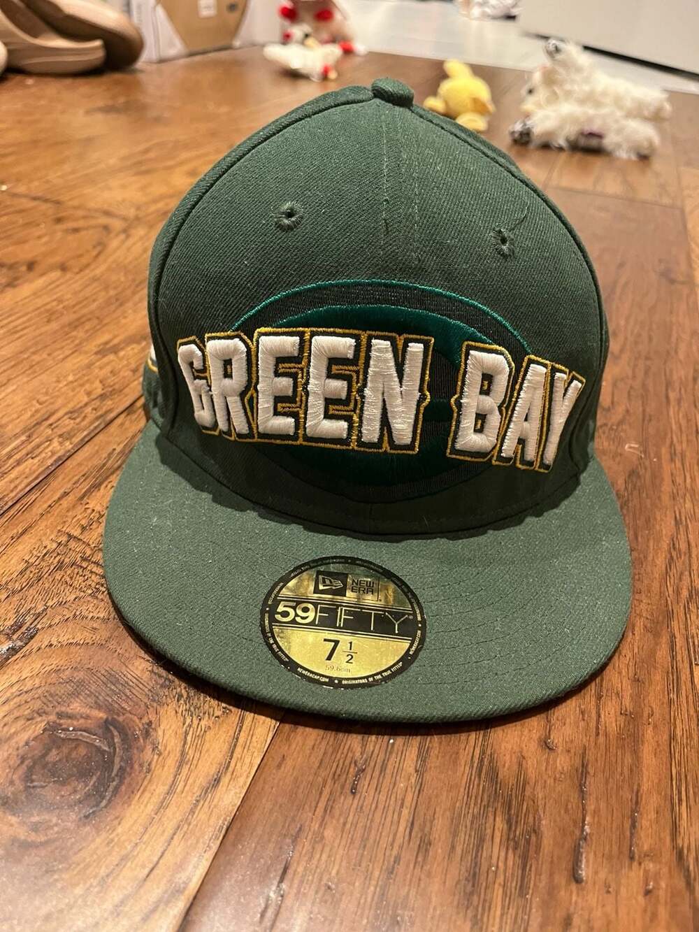 New Era Green Bay Packers NFL 59FIFTY Fitted Cap Hat Size 7 1/2